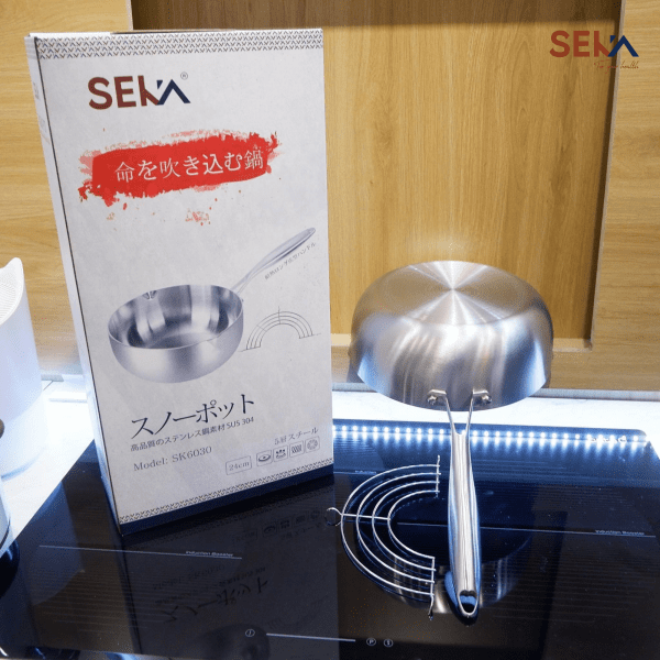 Chảo Inox Seka Đúc Nguyên Khối - Chảo Tuyết Inox Đẹp, Hàng Dày Dặn - Hình ảnh 4