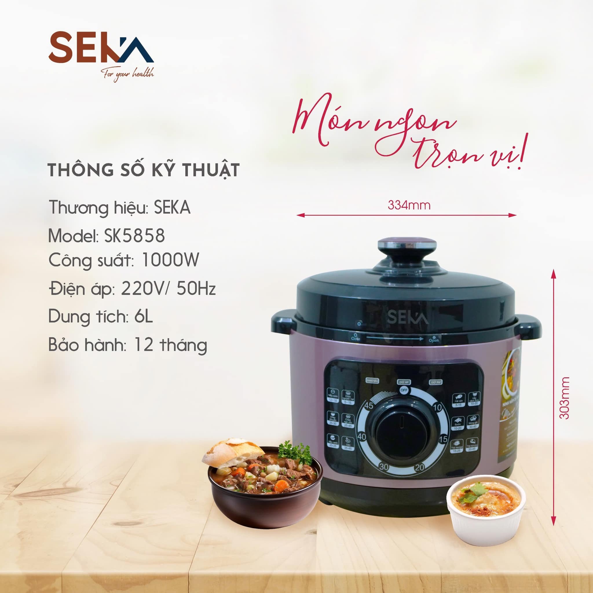 Đồ gia dụng Seka nồi áp suất điện