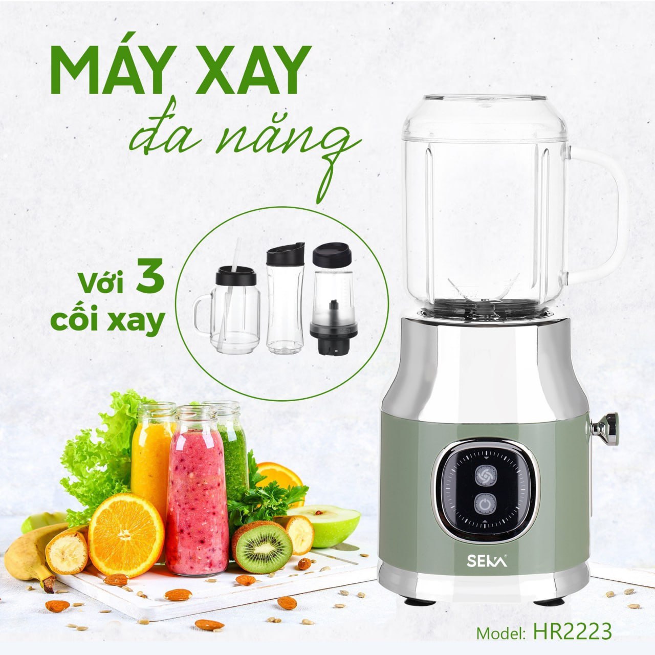 Máy xay sinh tố Seka 3 cối