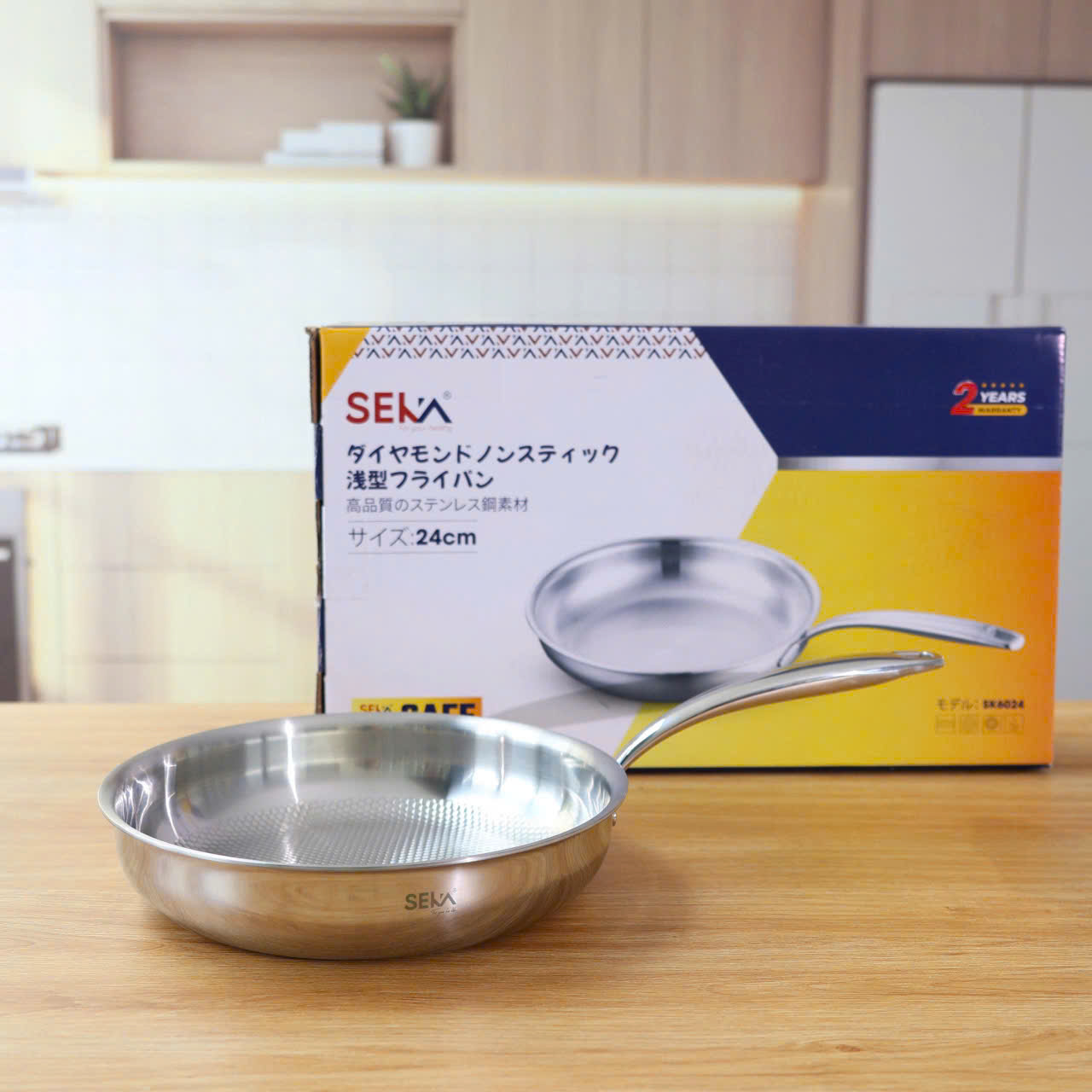 Đồ gia dụng Seka chảo inox vân kim cương