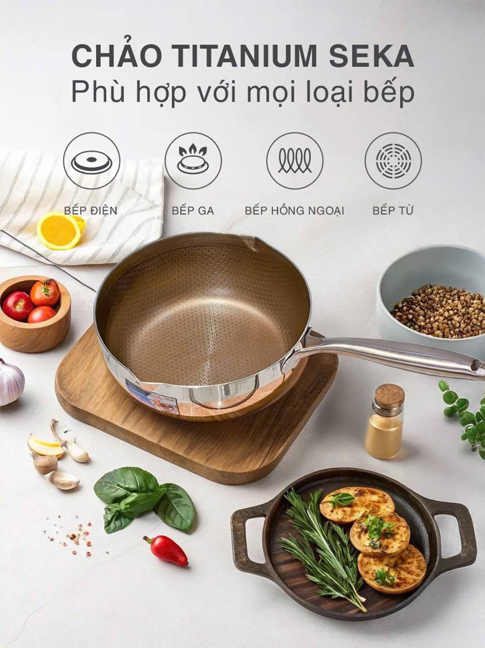 Đồ gia dụng Seka chảo inox