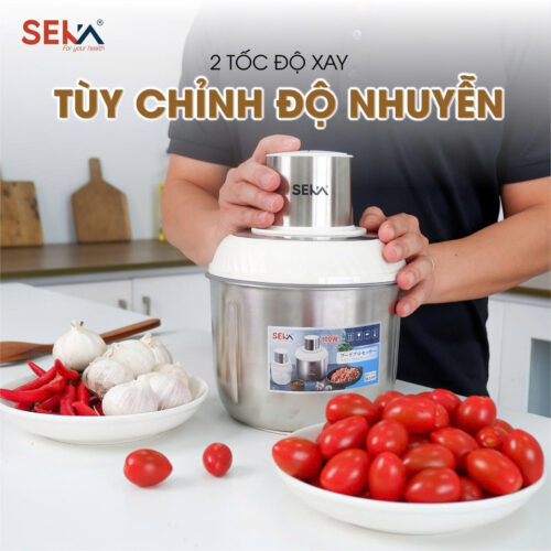 Bộ Máy Xay Thịt 2 Cối Inox