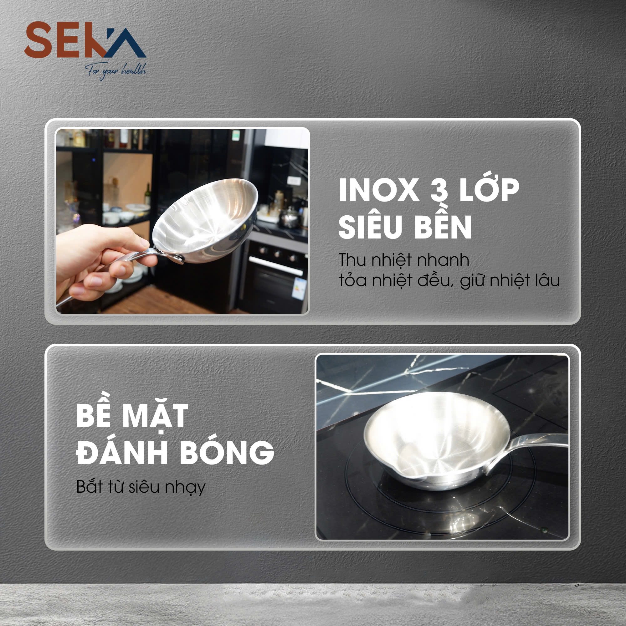 Đồ gia dụng Seka chảo inox