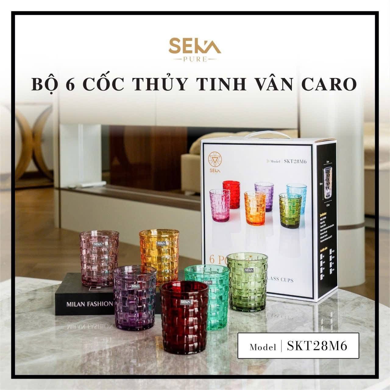 Đồ gia dụng Seka Bộ 6 Cốc Thủy Tinh SKT28M