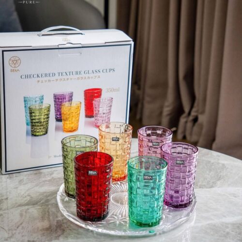 Bộ 6 Cốc Thủy Tinh Vân Caro