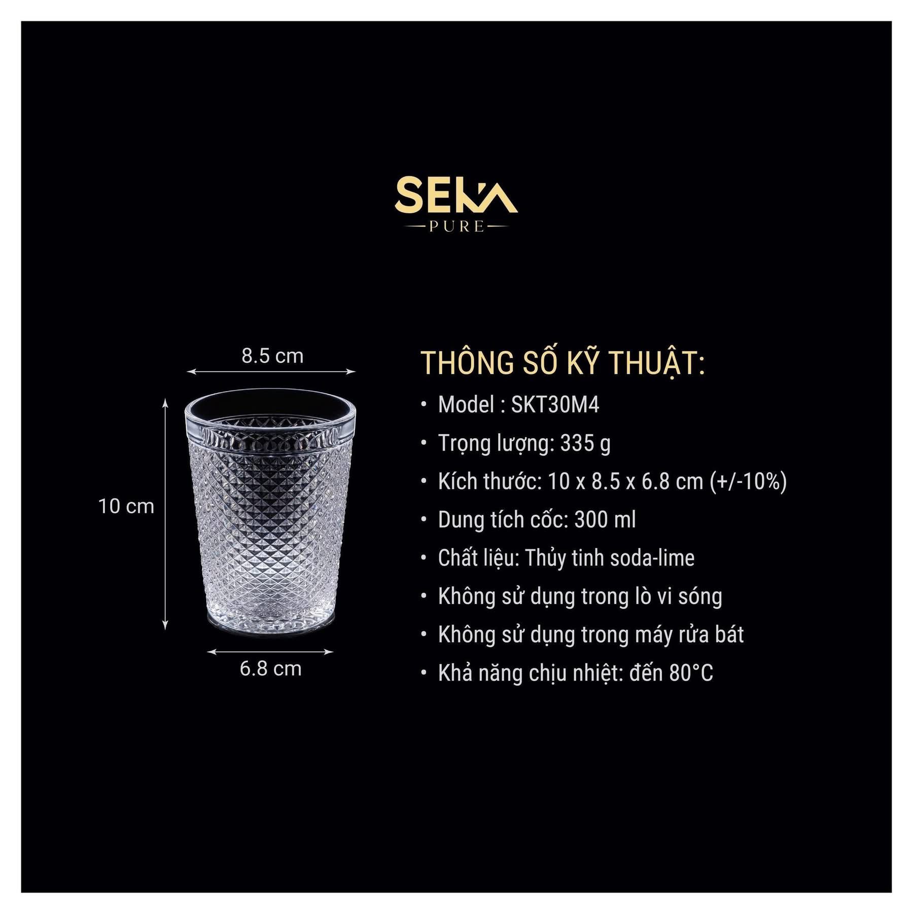 Đồ gia dụng Seka cốc thủy tinh